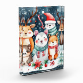 Bloc Photo Thème de Noël Animaux mignons (Gauche)