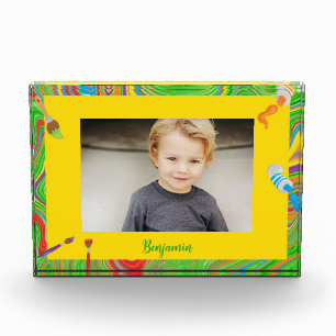 Bloc Photo Thème de pinceau de peinture personnalisé Coloré