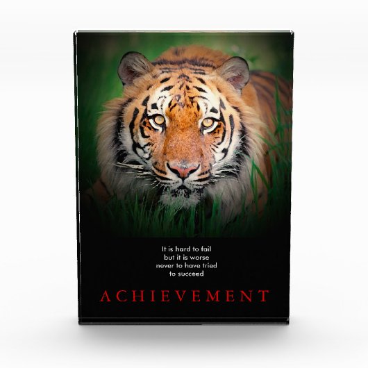 Bloc Photo Tiger Motivation Réussite (Devant)