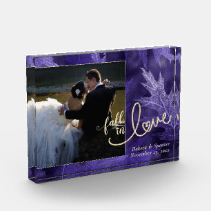 Bloc Photo Tomber amoureux de l'automne   Mariage violet et o