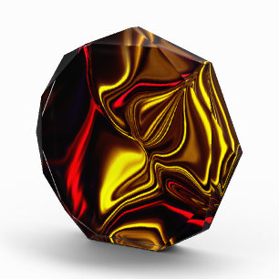 Bloc Photo Tracées courbes rouges et dorées sur arrière - pla