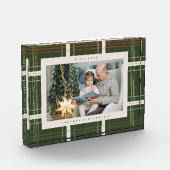 Bloc Photo Tradition Plaid Cosy Forest Cabine cadeau de Noël (Gauche)
