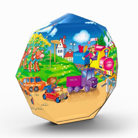 Bloc Photo train et voiture pour le garçon (Gauche)