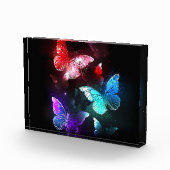 Bloc Photo Trois papillons brillants sur l'arrière - plan de (Droite)