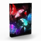 Bloc Photo Trois papillons brillants sur l'arrière - plan de  (Gauche)