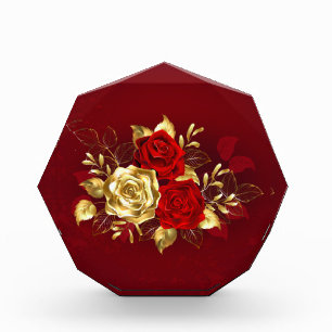 Bloc Photo Trois Roses de bijoux