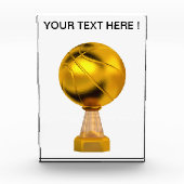 Bloc Photo Trophée d'or de basket-ball (Devant)