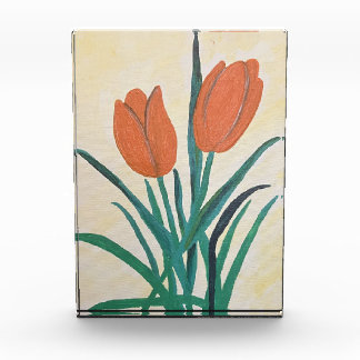 Bloc Photo Tulipes orange