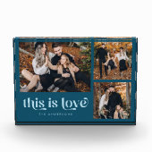 Bloc Photo Turquoise Blue Retro This is Love Collage (Devant)