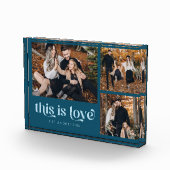 Bloc Photo Turquoise Blue Retro This is Love Collage (Droite)