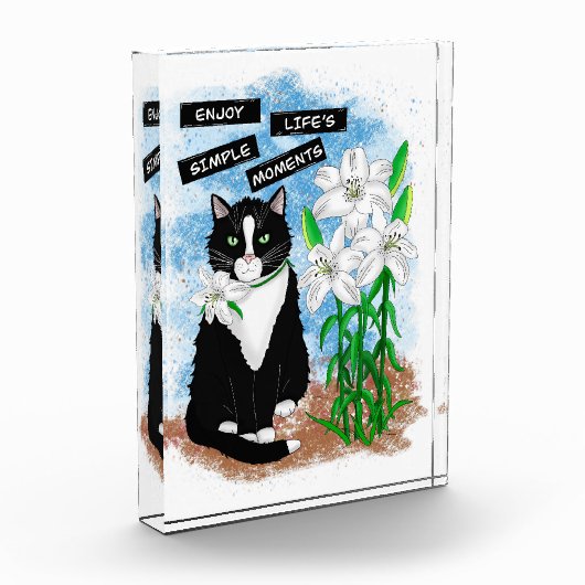 Bloc Photo Tuxedo Chat et Lilies | Devis inspirant (Gauche)