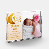 Bloc Photo Twinkle Little Star rose Faire-part de naissance b (Gauche)