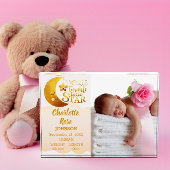 Bloc Photo Twinkle Little Star rose Faire-part de naissance b