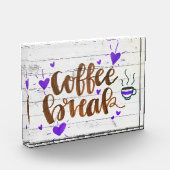 Bloc Photo Typographie de la pause café Lover Café (Gauche)