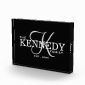 Bloc Photo Typographie de nom de famille avec monogramme de M (Droite)