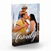 Bloc Photo Typographie de script de famille Personnalisation  (Gauche)