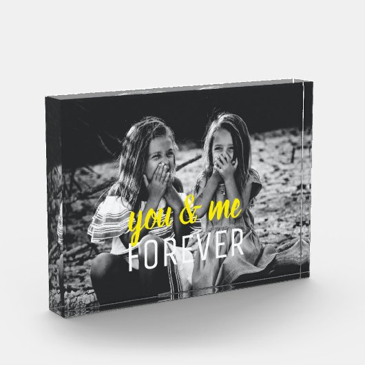 Bloc Photo Typographie jaune Bestamis Monochrome (Gauche)