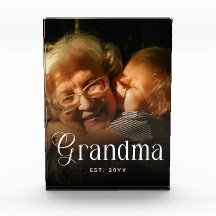 Typographie Moderne Grand-mère Cadeau Photo Person