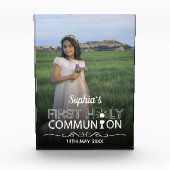 Bloc Photo Typographie moderne Première communion sainte (Devant)