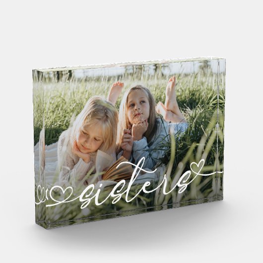 Bloc Photo Typographie photo de Soeurs (Gauche)
