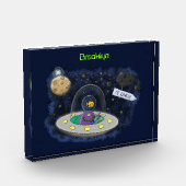 Bloc Photo Un joli poisson heureux dans l'espace dessin animé (Gauche)