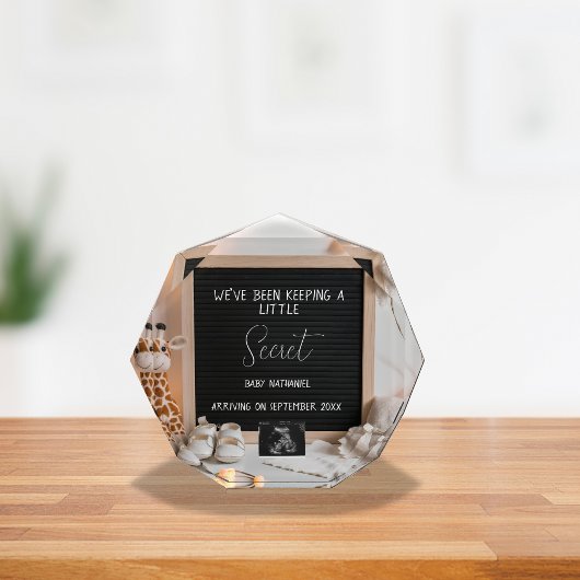 Bloc Photo Une faire-part de grossesse en girafe en douceur a