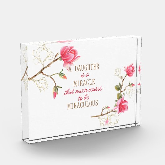 Bloc Photo Une Fille Est Un Miracle (Gauche)