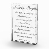 Bloc Photo Une prière de bébé Poème - Impression d'art Couleu (Droite)
