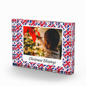 Bloc Photo Union Jack moderne de Noël Customisé Keepsaké (Droite)