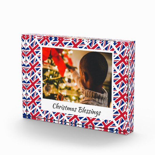 Bloc Photo Union Jack moderne de Noël Customisé Keepsaké (Droite)