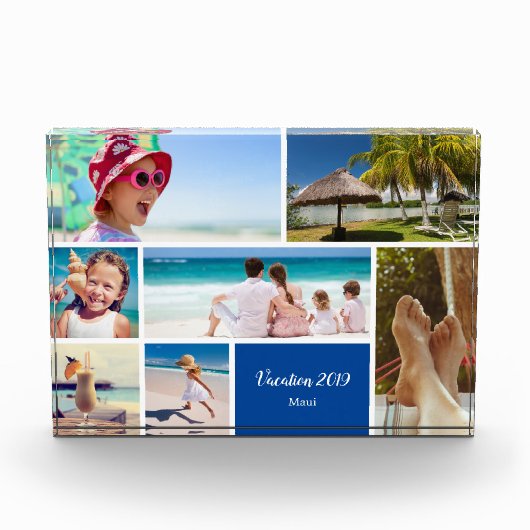 Bloc Photo Vacances en famille ou en couple 7 Photo Keepsaké, (Devant)