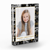 Bloc Photo Vacances pin doodé noir blanc or (Gauche)