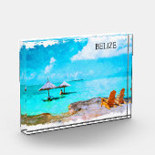 Bloc Photo Vacances plage de Belize tropical (Gauche)