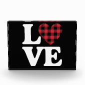 Bloc Photo Valentines Jour Coeur Plaid Amour (Devant)