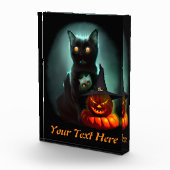 Bloc Photo Vampire Chat et Assistant Citrouille Halloween Sur (Droite)