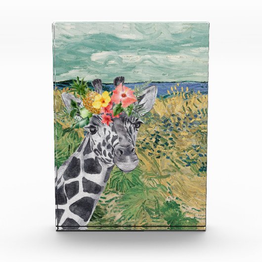 Bloc Photo Van Gogh Blé Field et Giraffe (Devant)