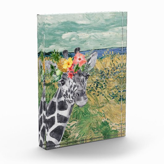 Bloc Photo Van Gogh Blé Field et Giraffe (Gauche)