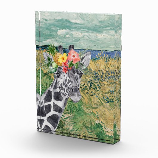 Bloc Photo Van Gogh Blé Field et Giraffe (Droite)