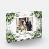 Bloc Photo Verdure Boho Succulent Foliage et Mariage d'or (Gauche)