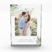 Bloc Photo Verdure or Feuille Romantique Élégant (Devant)