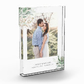 Bloc Photo Verdure or Feuille Romantique Élégant (Gauche)