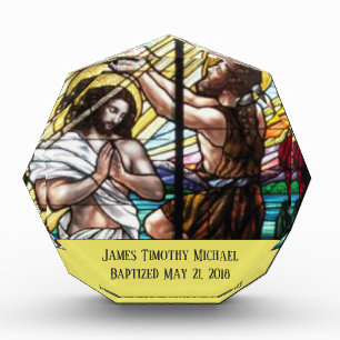 Bloc Photo Verre tendu Baptême adulte Jésus Saint Jean Baptis