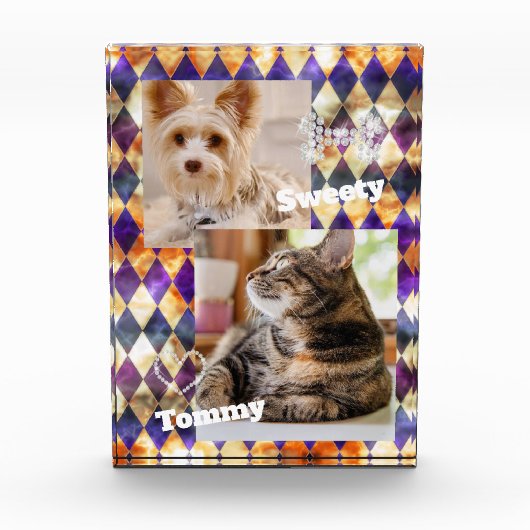 Bloc Photo Verre Tiré Misty Purple Gold (Devant)