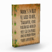 Bloc Photo Verset de la Bible acrylique - Mark 5:34 (Gauche)