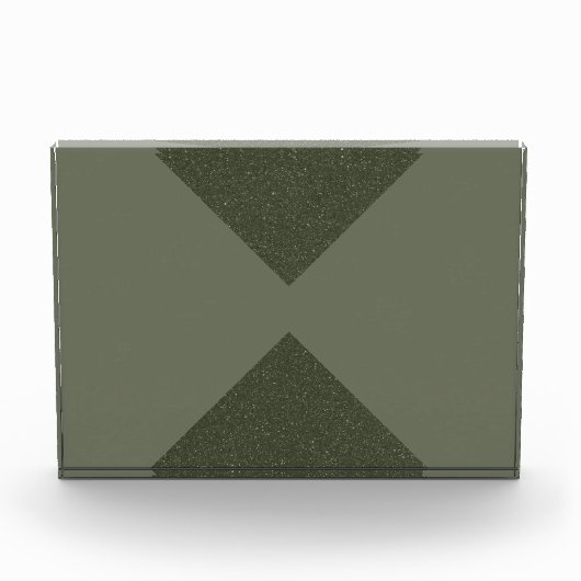 Bloc photo vert Gras X géométrique Mois (Devant)