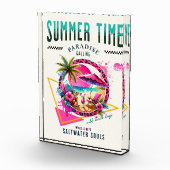 Bloc Photo Vibes d'été, design léopard rose pour les jours de (Droite)