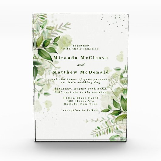 Bloc Photo Vignoble de verdure rustique Keepsaké Mariage Invi (Devant)