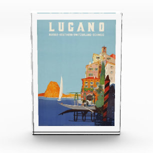 Bloc Photo Vintage Lugano Station italienne Suisse