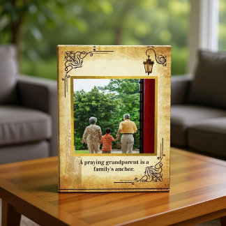 Bloc Photo Vintage Paper Design w/ Quote Custom Photo Block