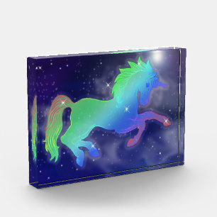 Bloc Photo Vol Starry Night Unicorn Art Imaginaire